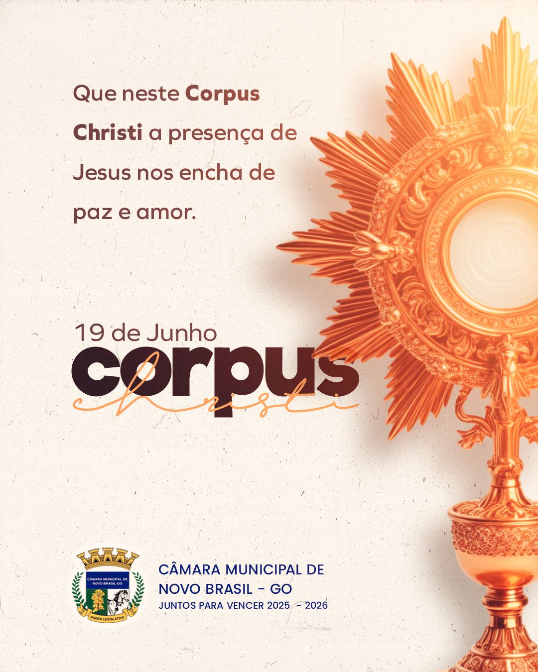 19 de Junho – Corpus Christi